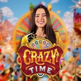 Crazy Time logo by Evolution at Wheel Of Fortune CasinoCrazy Time
