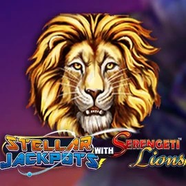 Stellar Jackpots with Serengeti Lions slot logo by Lightning Box Game at Wheel Of Fortune CasinoStellar Jackpots with Serengeti Lions